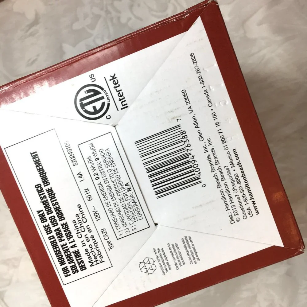 HAMILTON BEACH Red Electric Can Opener  76388R NWT